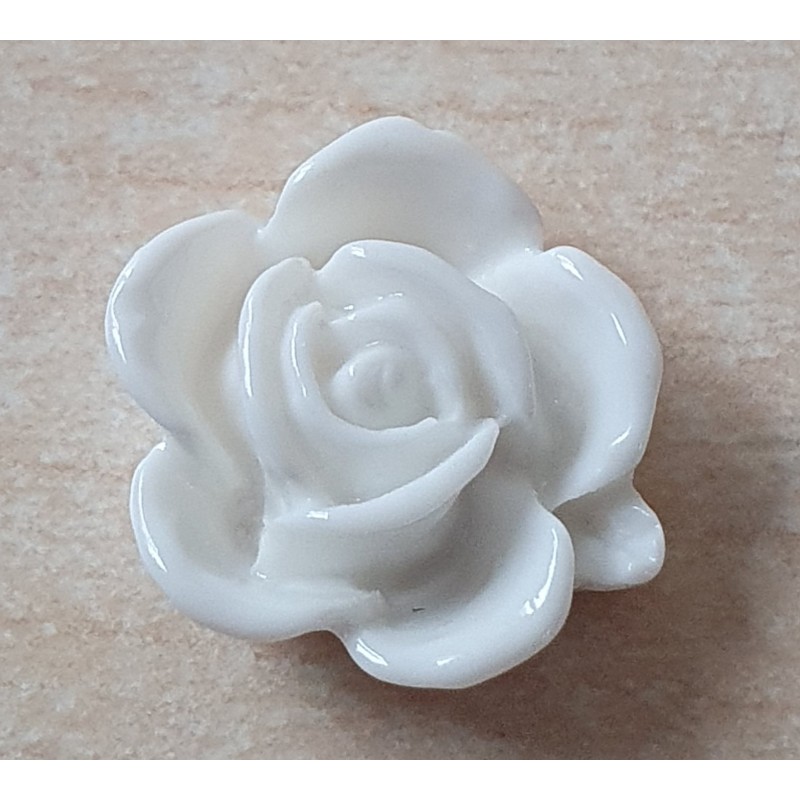 Kunststoff Rose weiss