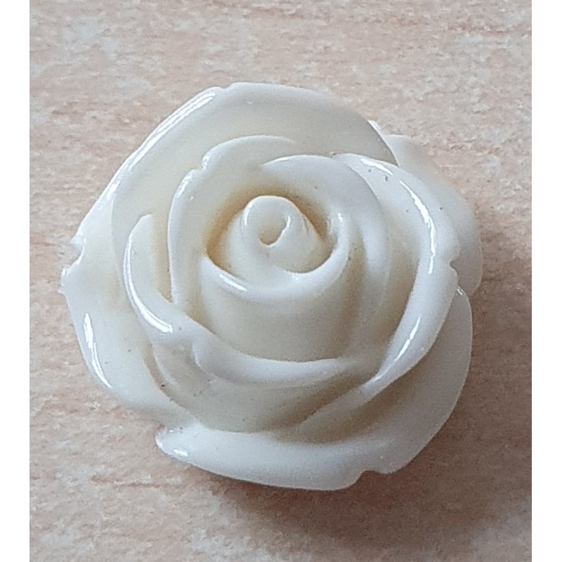 Kunststoff Rose weiss