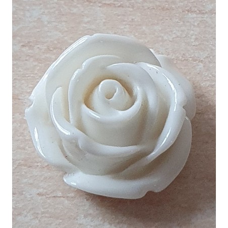 Kunststoff Rose weiss