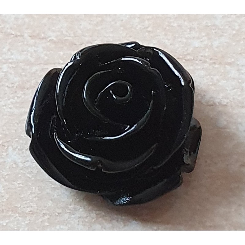Kunststoff Rose schwarz