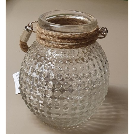 Glas mit Schnurkordel