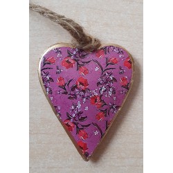 Metall Herz magenta