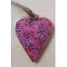 Metall Herz magenta