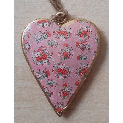 Metall Herz rosa