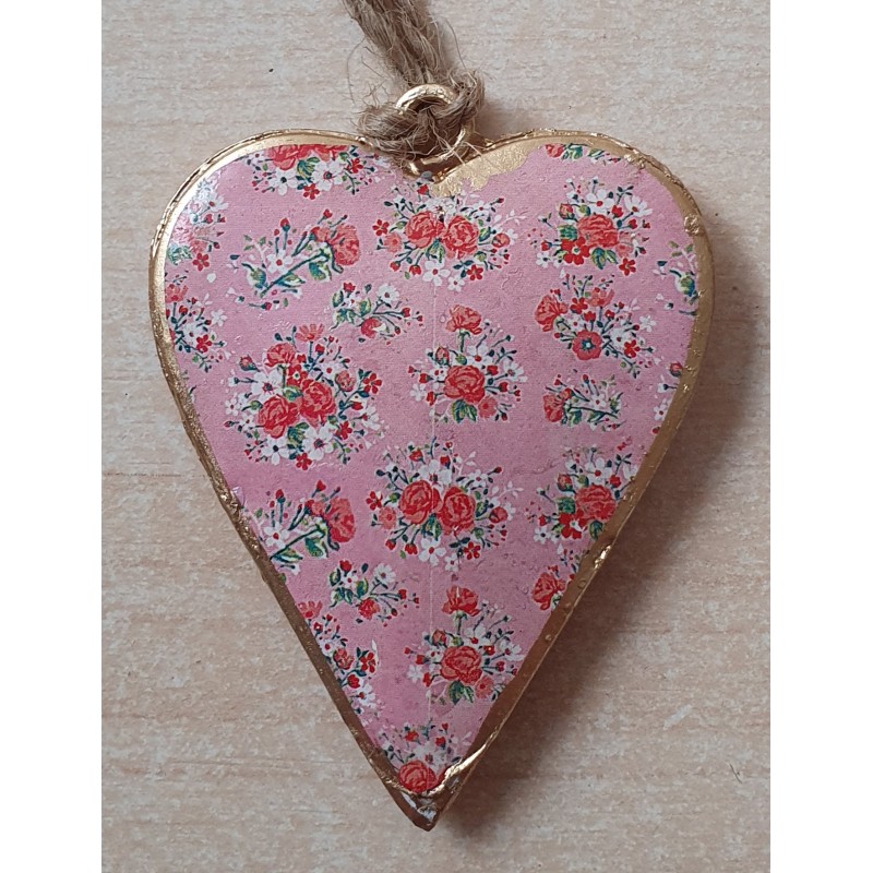 Metall Herz rosa