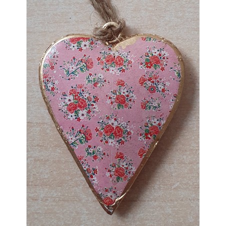Metall Herz rosa