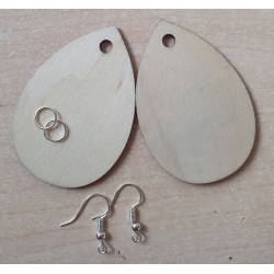 Holz Ohrringe oval