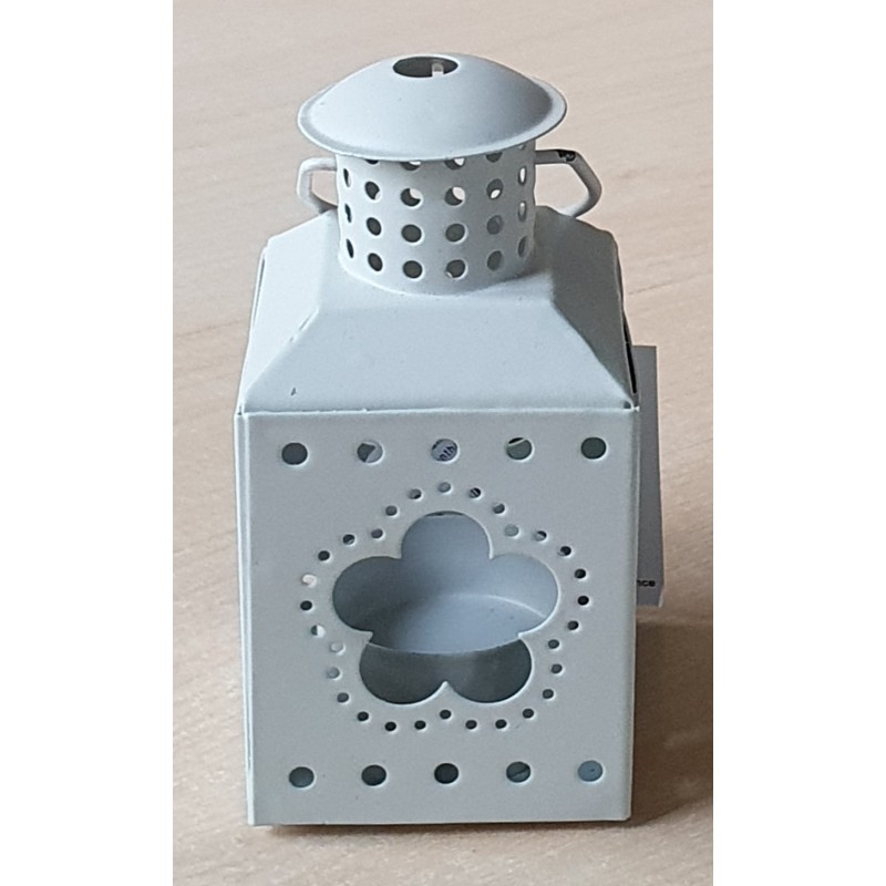 Metall Laterne weiss