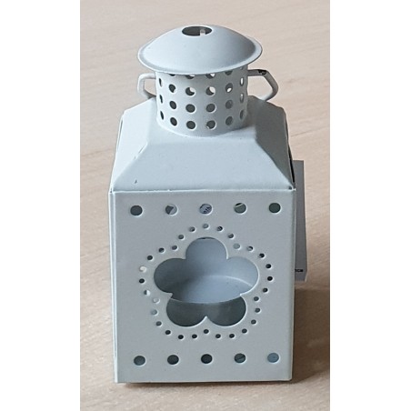 Metall Laterne weiss