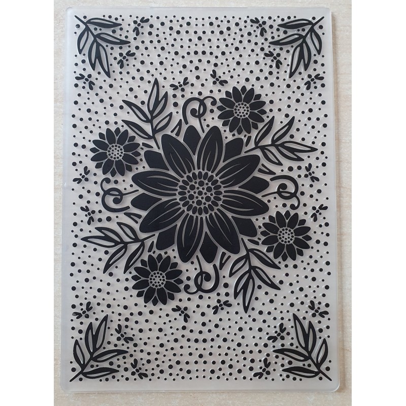 Präge Schablone Blumen