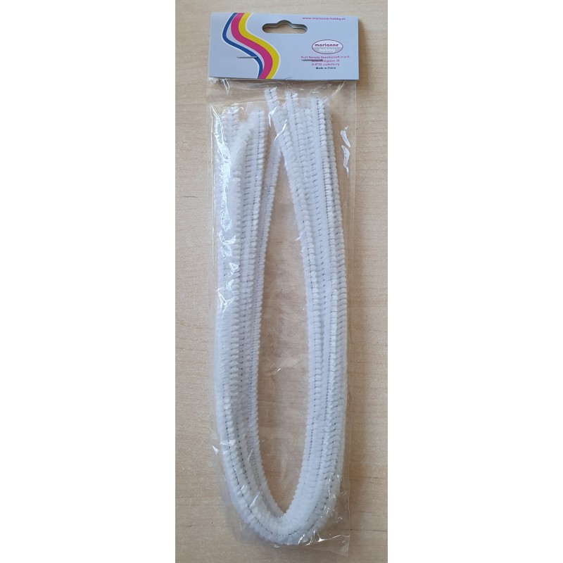 Chenille Draht weiss    (Pfeiffenputzer)