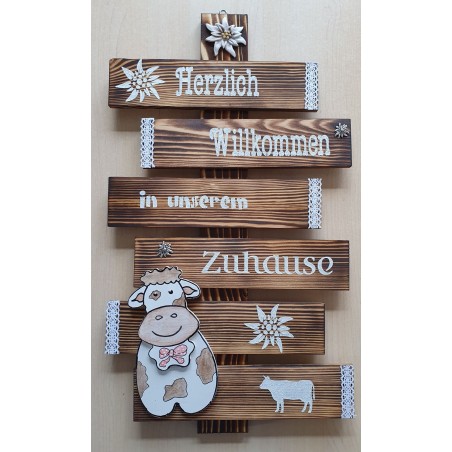 Schild Herzlich.....