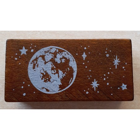 Holzstempel Mond