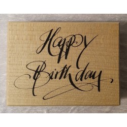 Holz Stempel Happy Birthday
