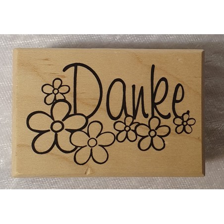 Holz Stempel Danke
