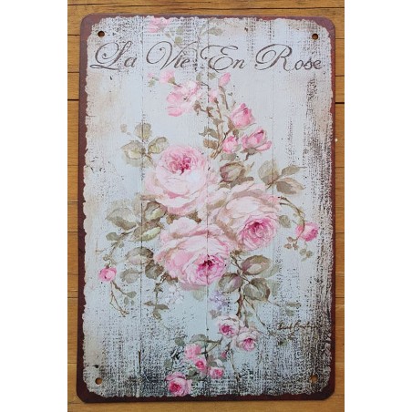 Metall Schild Rosen