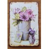 Metall Schild Blumen