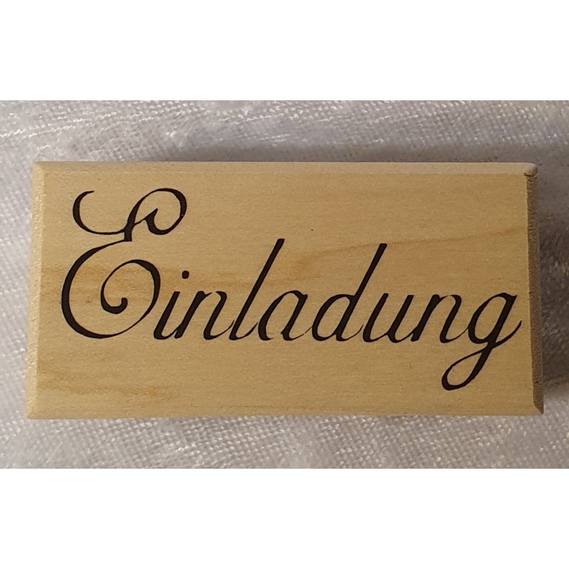 Holz Stempel Einladung