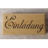 Holz Stempel Einladung