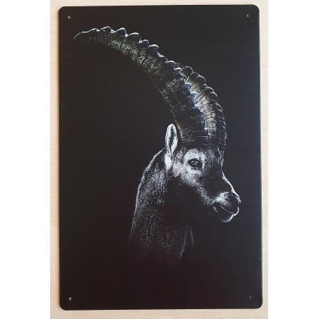 Metall Schild Steinbock