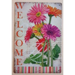 Metall Schild Gerbera