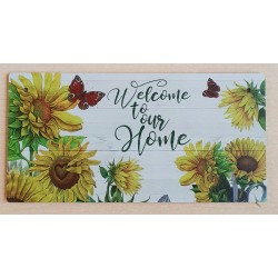 Holz Schild Sonnenblumen