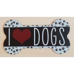 Holz Schild Knochen schwarz/weiss