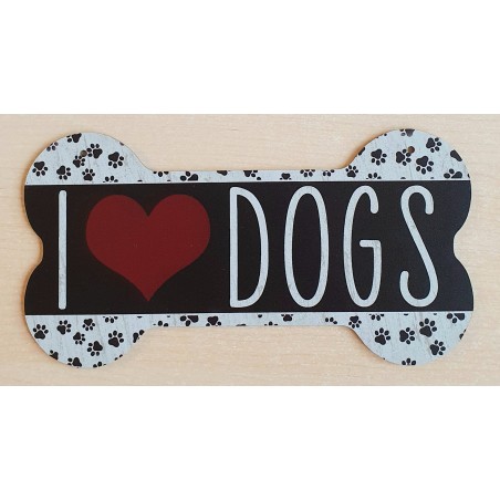 Holz Schild Knochen schwarz/weiss