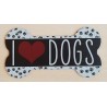 Holz Schild Knochen schwarz/weiss