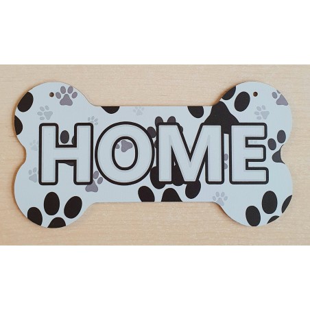 Holz Schild Knochen schwarz/weiss