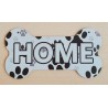 Holz Schild Knochen schwarz/weiss