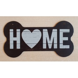 Holz Schild Knochen braun