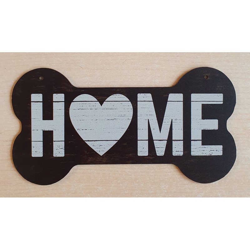 Holz Schild Knochen braun