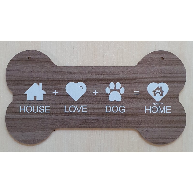 Holz Schild Knochen natur