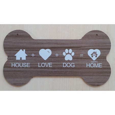 Holz Schild Knochen natur