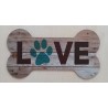 Holz Schild Knochen natur