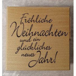 Holz Stempel Fröhliche Weihnachten