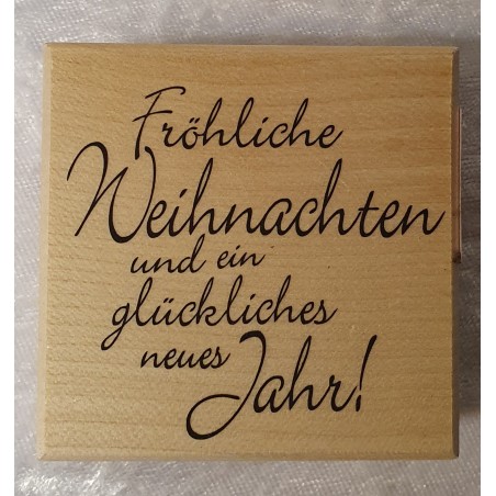 Holz Stempel Fröhliche Weihnachten