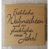 Holz Stempel Fröhliche Weihnachten