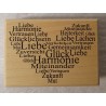 Holz Stempel Herz mit Wörter