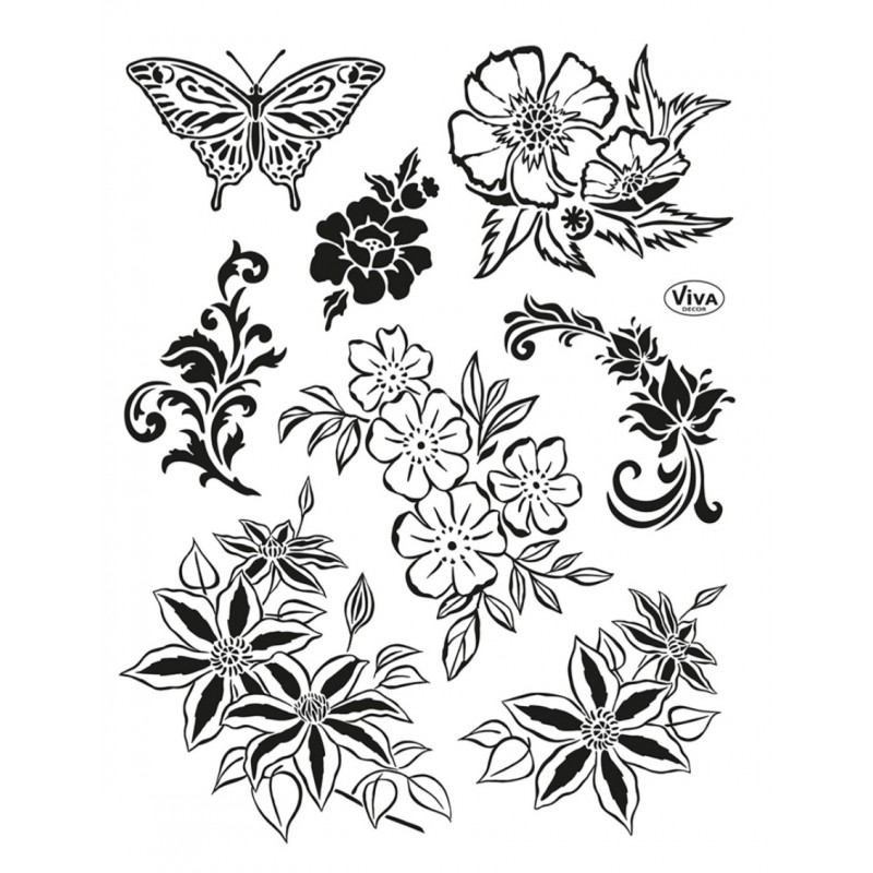 Clear Stamps Schmetterling/Blumen