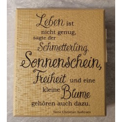 Holz Stempel Leben ist nicht genug