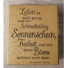 Holz Stempel Leben ist nicht genug