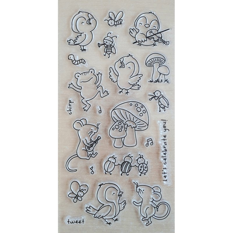 Clear Stamps Frosch/Vögel