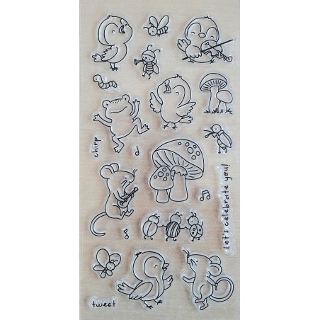 Clear Stamps Frosch/Vögel