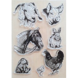 Clear Stamps Bauernhof Tiere