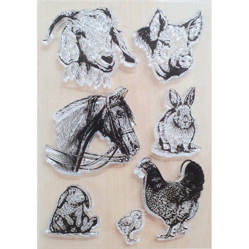 Clear Stamps Bauernhof Tiere