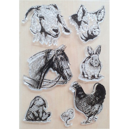 Clear Stamps Bauernhof Tiere