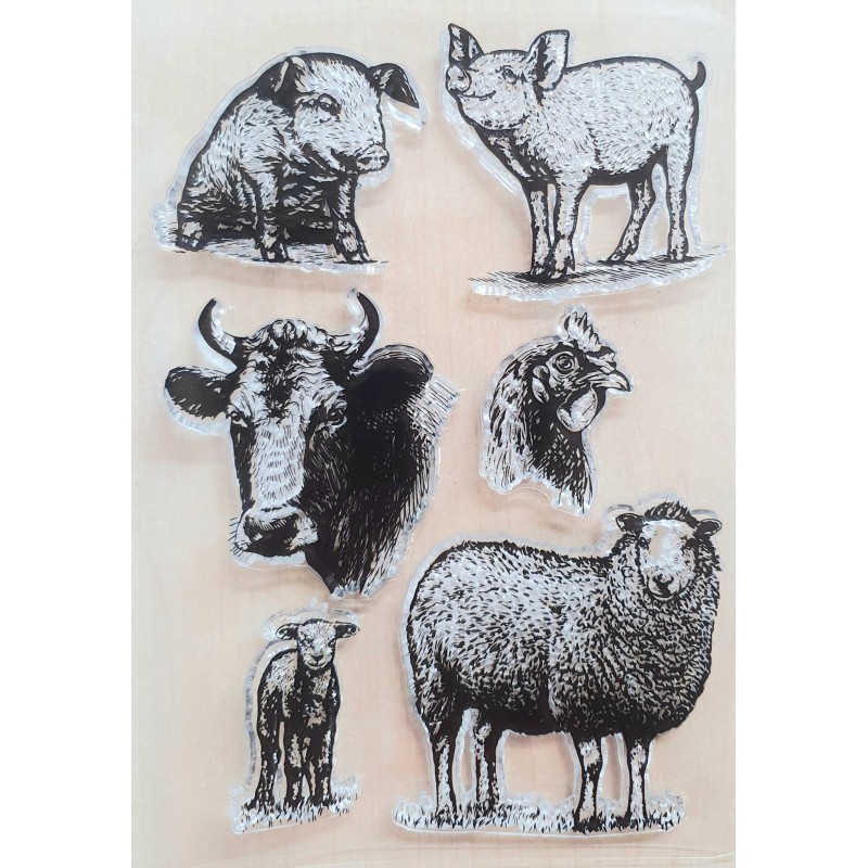 Clear Stamps Bauernhof Tiere