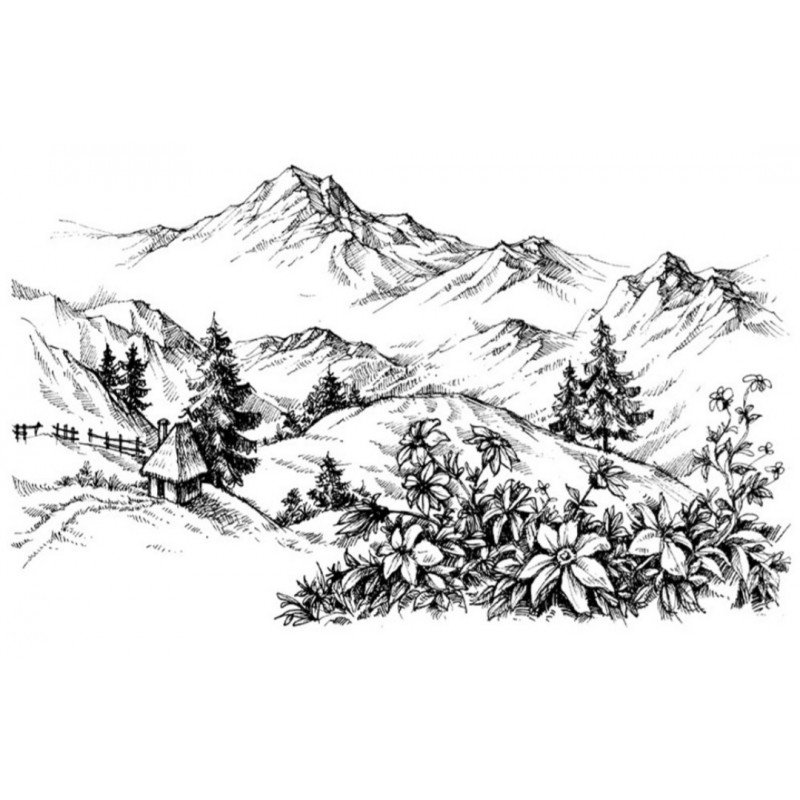 Silikon Stempel Berge